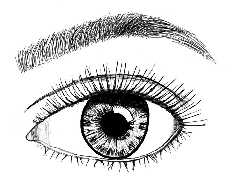 digital drawing of an eye by Lucia Reynoso